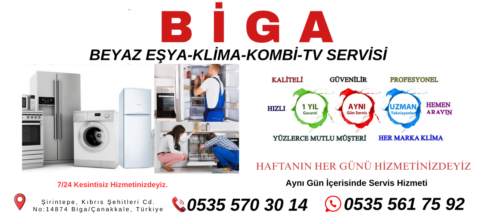 Biga Beyaz Eşya Servisi